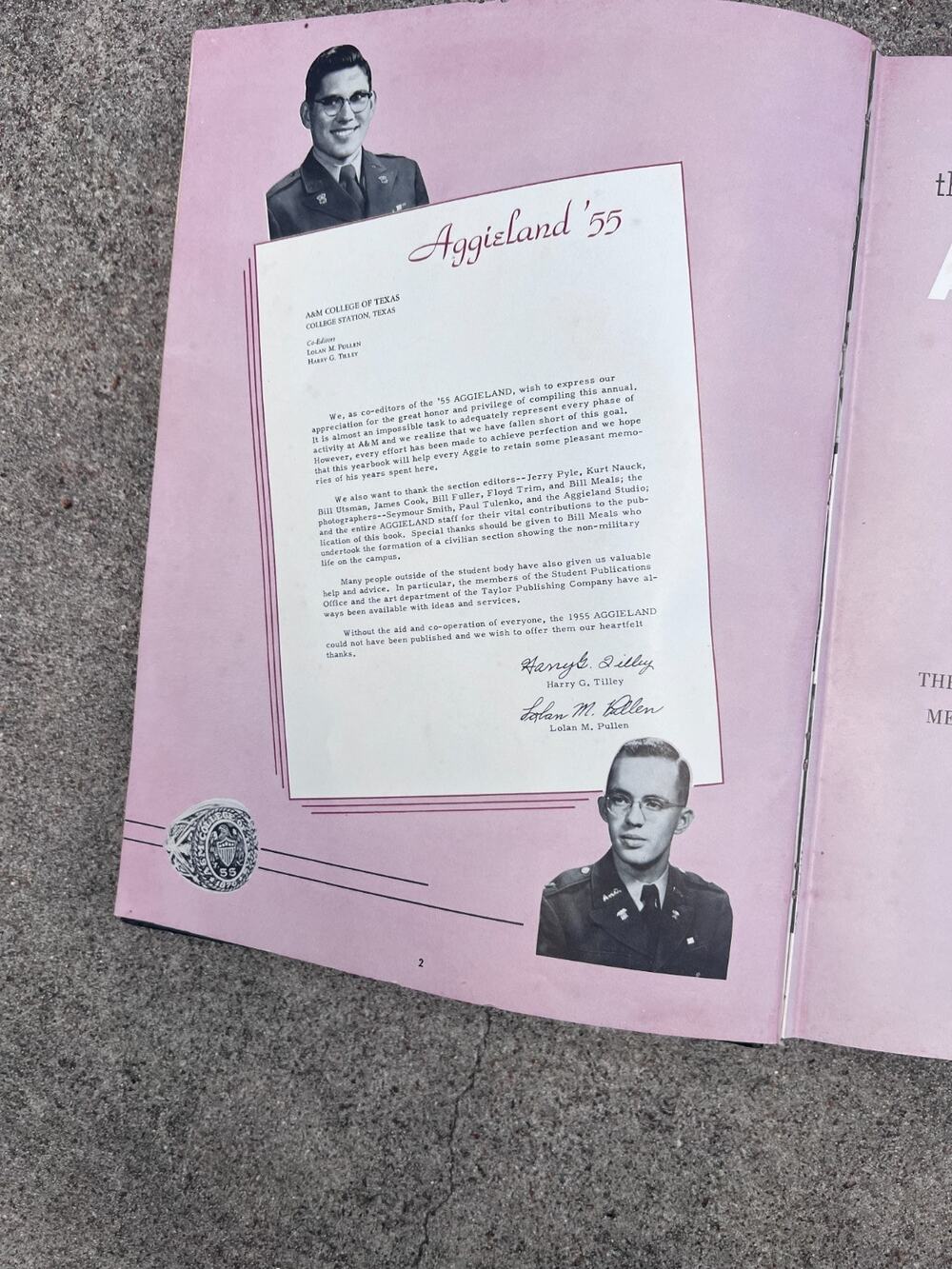 Texas A&M Aggieland 1955 Yearbook College Station Vintage Vol 59 - Picture 3 of 5